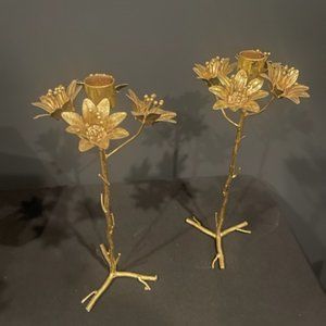 Anthropologie "Floral Entwined" candle stick holders (pair)